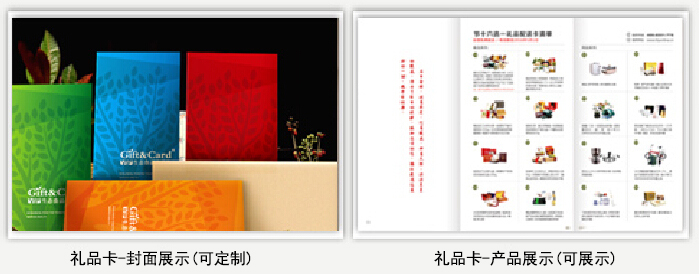 礼品卡形式以及套餐展示